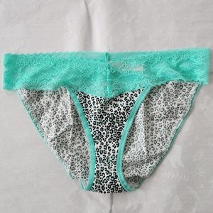 πβ¨οΈNWOT Victoria's secret lace waist bikini panties Small leopard green